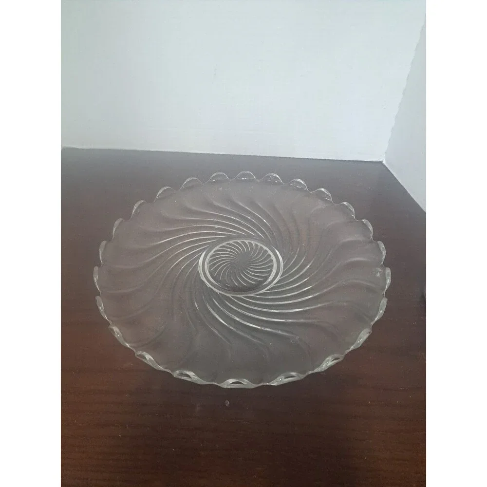 Vintage Fostoria Colony Swirl Torte Serving Plate See Pictures